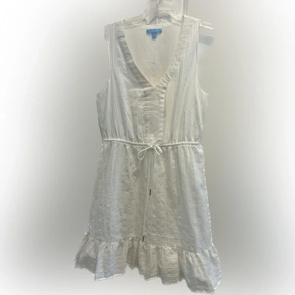 Draper James | Dresses | Draper James Rsvp White Sleeveless Tie Waist Dress  | Poshmark